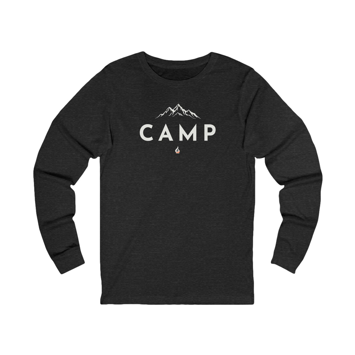 Mountain Peaks Camp Long Sleeve Tee — Minimal Outdoor Camping Shirt