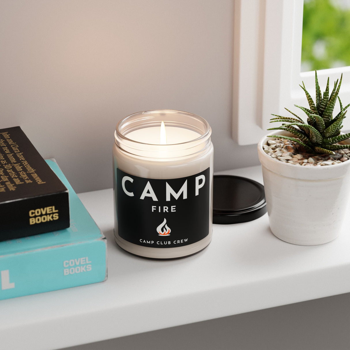 Campfire Scented Soy Candle, Cozy Home Decor, Relaxing Aromatherapy, Perfect for Gifts, Outdoor Lovers