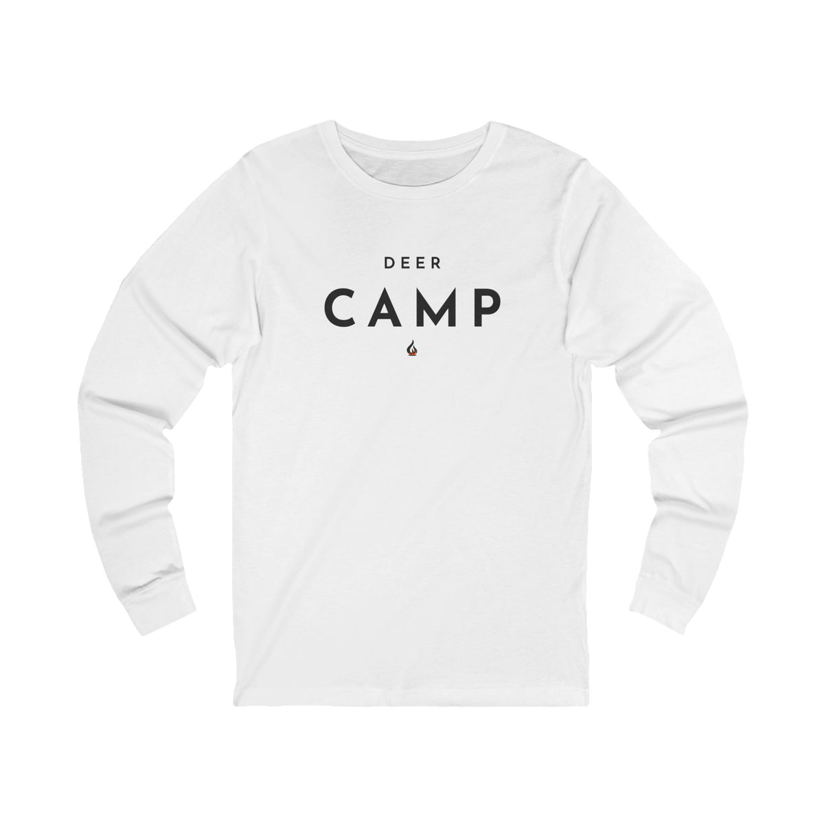 Deer Camp Long Sleeve Tee — Minimal Outdoor Camping Shirt