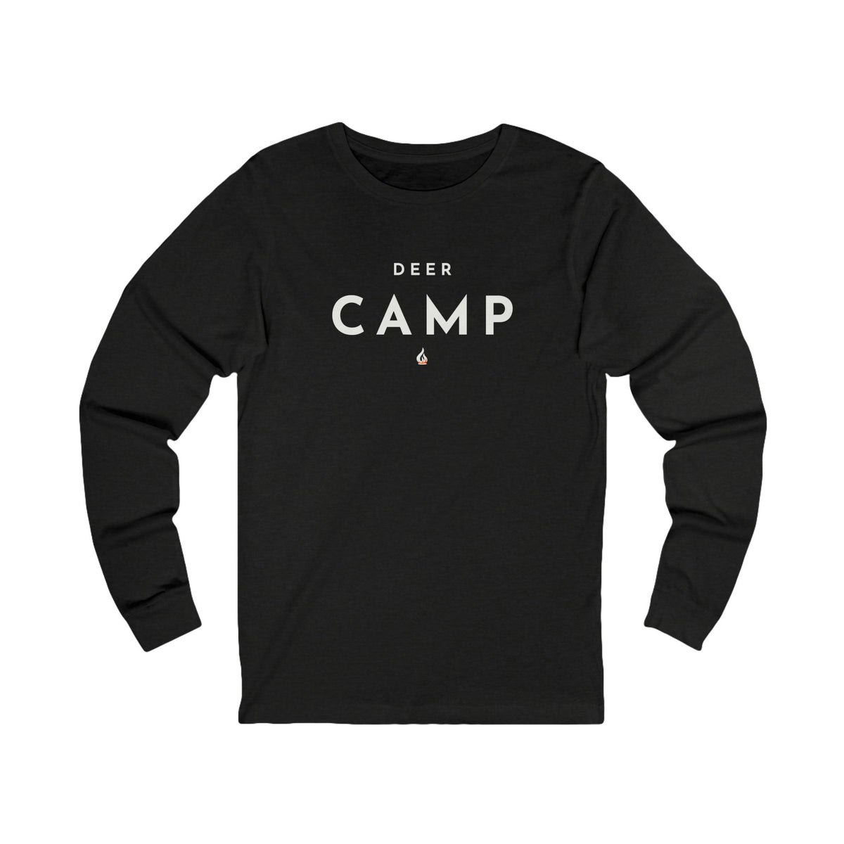 Deer Camp Long Sleeve Tee — Minimal Outdoor Camping Shirt