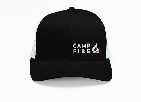 Campfire branded trucker hats.  Campfire hats to wear around the campfire