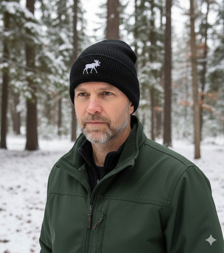 Our Campfire beanie or stocking hats.  Warm campfire hats