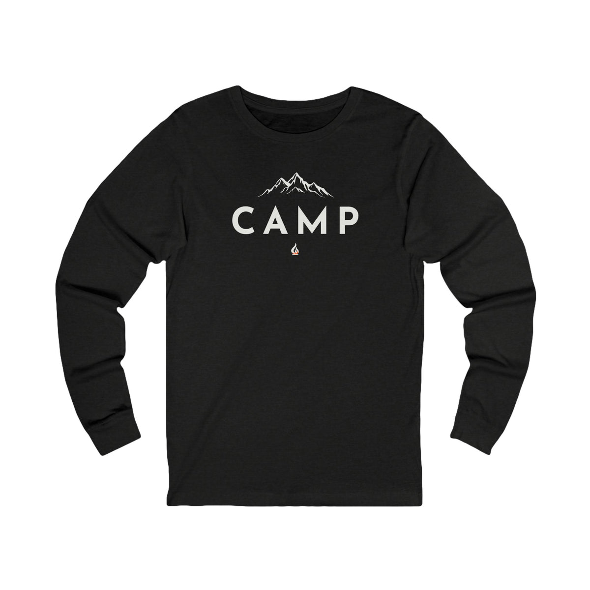 Mountain Peaks Camp Long Sleeve Tee — Minimal Outdoor Camping Shirt