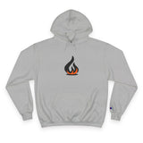 Champion Hoodie with Flame Design - Unisex Casual Wear for Fire Lovers