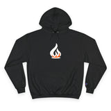Champion Hoodie with Flame Design - Unisex Casual Wear for Fire Lovers