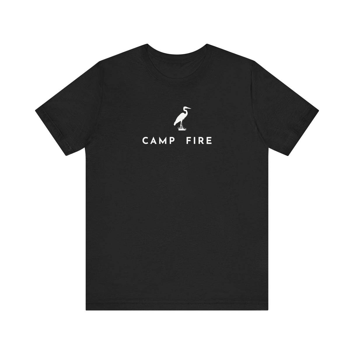 Great Blue Heron - Camp Fire T-Shirt