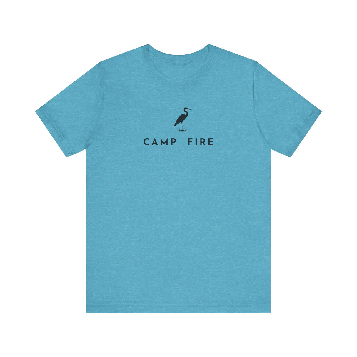 Great Blue Heron - Camp Fire T-Shirt