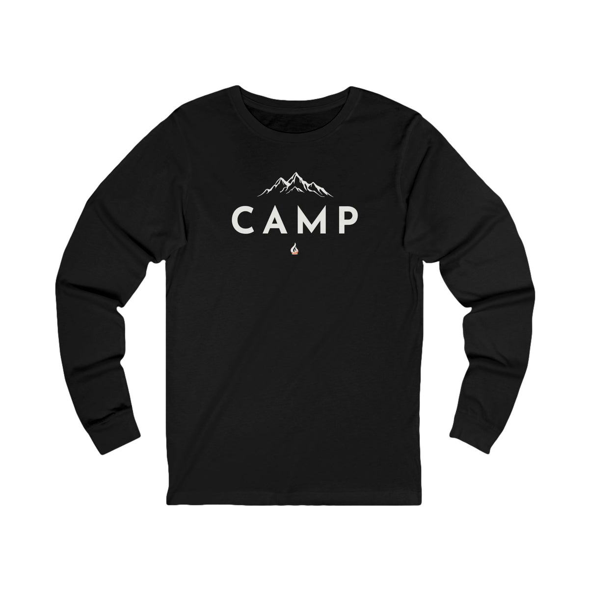 Mountain Peaks Camp Long Sleeve Tee — Minimal Outdoor Camping Shirt