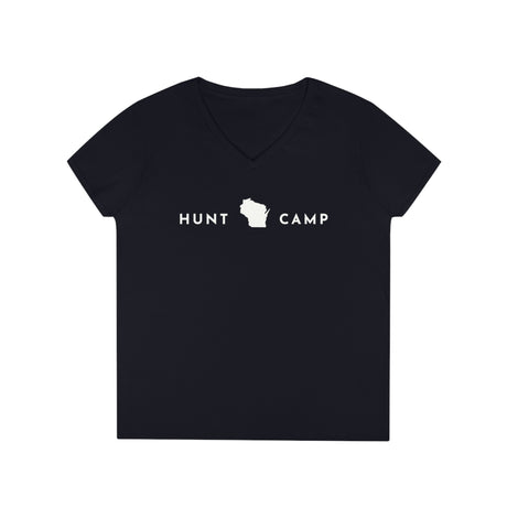 Wisconsin Hunt Camp - Ladies' V-Neck T-Shirt