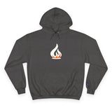 Champion Hoodie with Flame Design - Unisex Casual Wear for Fire Lovers