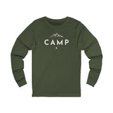 Mountain Peaks Camp Long Sleeve Tee — Minimal Outdoor Camping Shirt