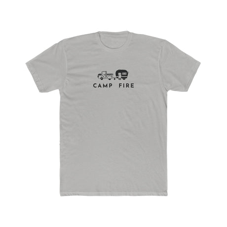 Truck and Camper - Camp Fire - Men's Cotton Crew Tee